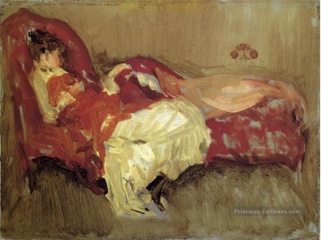 Note en rouge Le Siesta James Abbott McNeill Whistler Peinture à l'huile
